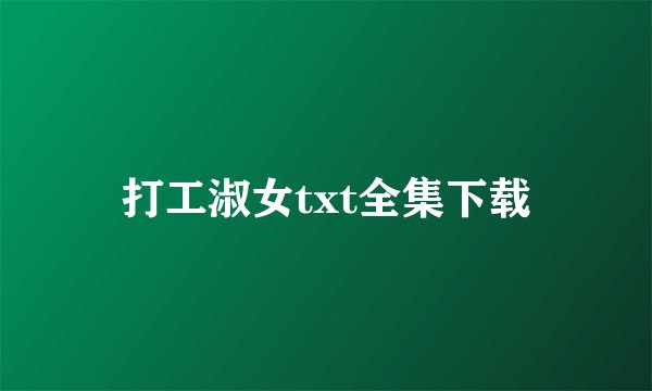 打工淑女txt全集下载