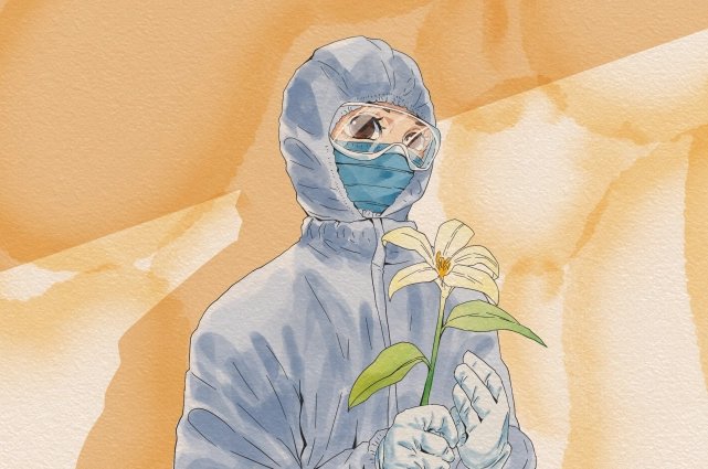 漫画版医护骑车抗疫看破防了,这幅画体现了怎样的正能量?