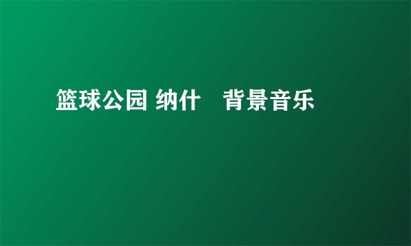 篮球公园 纳什   背景音乐
