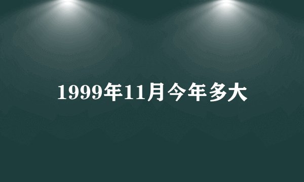 1999年11月今年多大