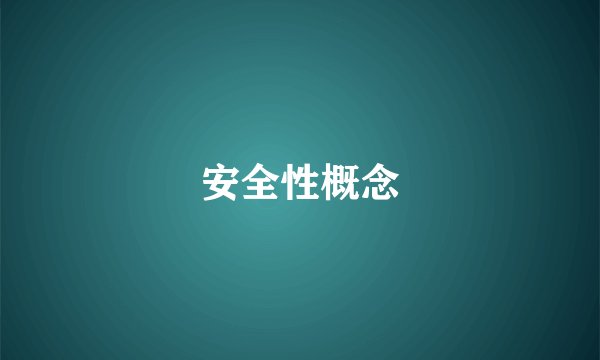 安全性概念