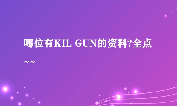 哪位有KIL GUN的资料?全点~~