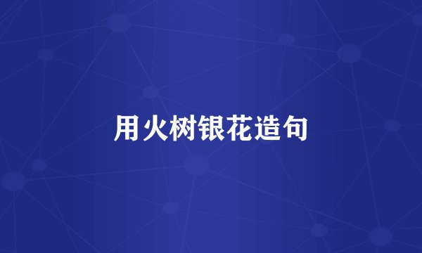 用火树银花造句