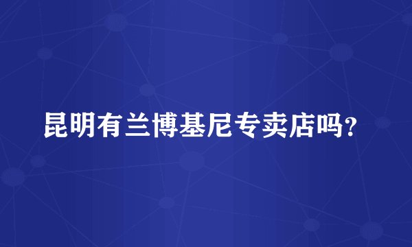 昆明有兰博基尼专卖店吗？