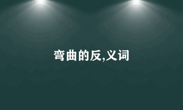 弯曲的反,义词