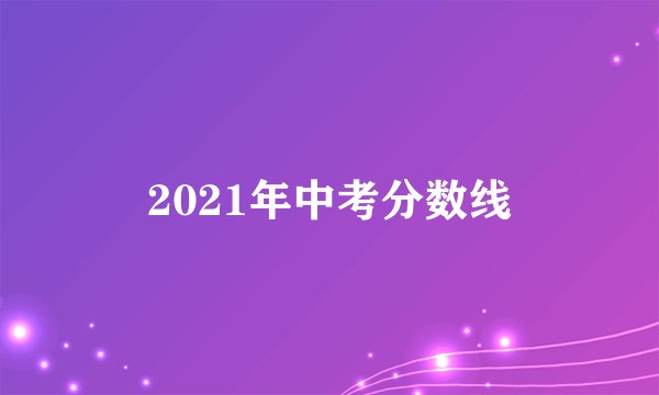 2021年中考分数线
