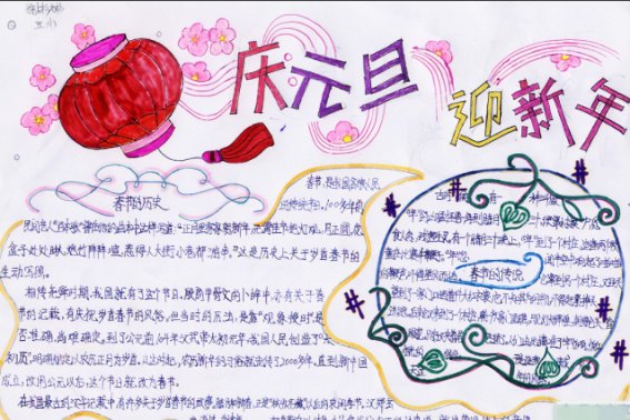 元旦联欢会手抄报内容