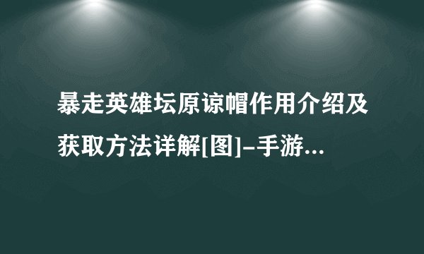 暴走英雄坛原谅帽作用介绍及获取方法详解[图]-手游攻略-游戏鸟手游网