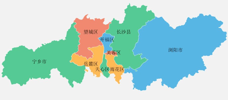 长沙行政区域划分地图