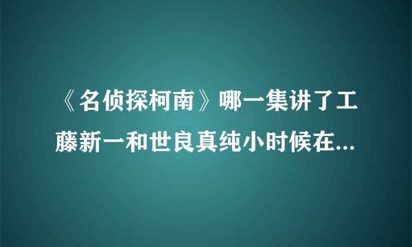 《名侦探柯南》哪一集讲了工藤新一和世良真纯小时候在海滩边相遇的故事？