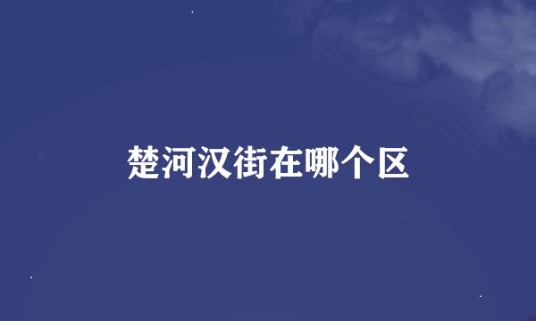 楚河汉街在哪个区