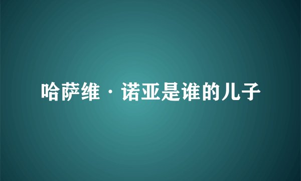 哈萨维·诺亚是谁的儿子