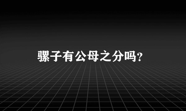 骡子有公母之分吗？