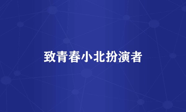 致青春小北扮演者