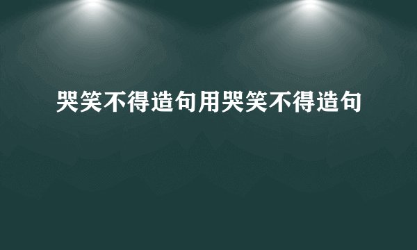 哭笑不得造句用哭笑不得造句