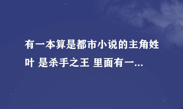有一本算是都市小说的主角姓叶 是杀手之王 里面有一把刀叫小楼一夜听春雨 他还有好几个老婆