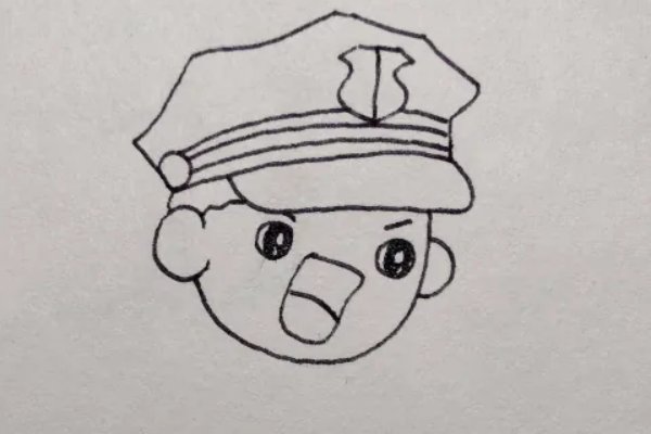 警察抓小偷的画法