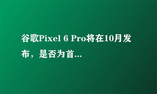 谷歌Pixel 6 Pro将在10月发布，是否为首款采用安卓12系统的旗舰手机？