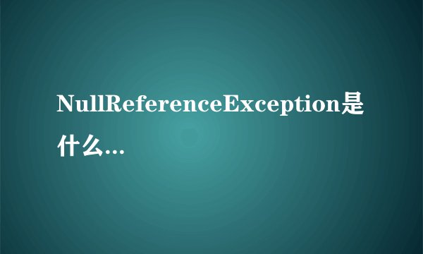 NullReferenceException是什么，我怎么解决它