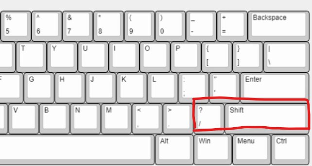 电脑上问号怎么打出来