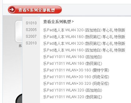 联想乐pad y1011是哪个系列