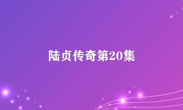 陆贞传奇第20集
