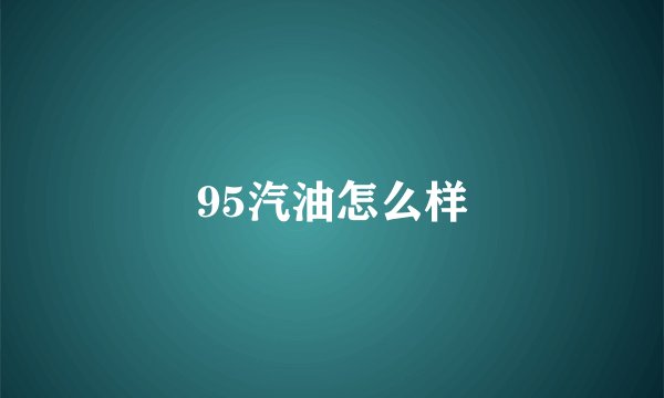 95汽油怎么样