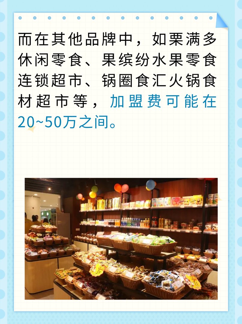 零食店加盟费多少钱