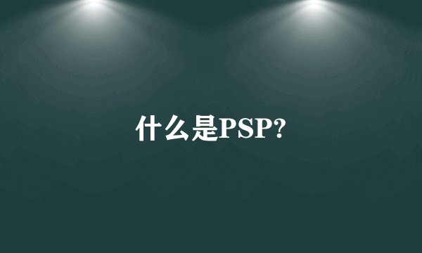 什么是PSP?