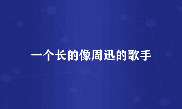 一个长的像周迅的歌手