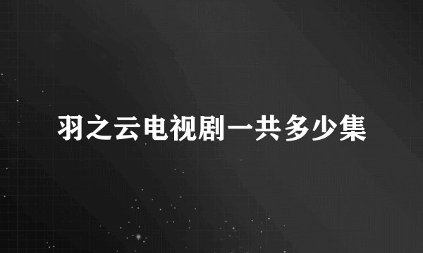 羽之云电视剧一共多少集