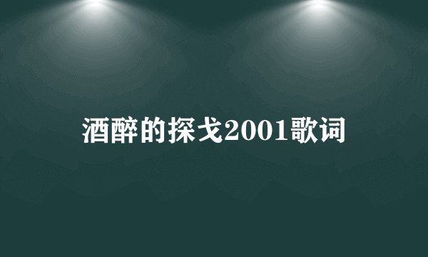 酒醉的探戈2001歌词