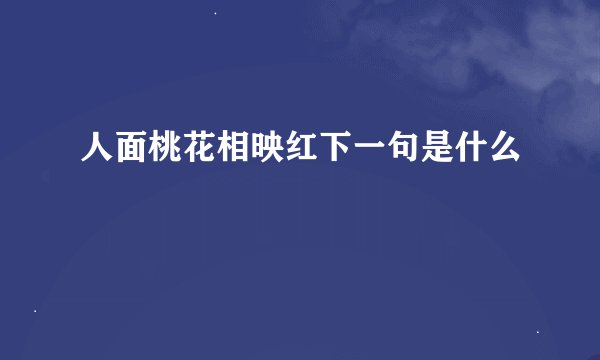 人面桃花相映红下一句是什么