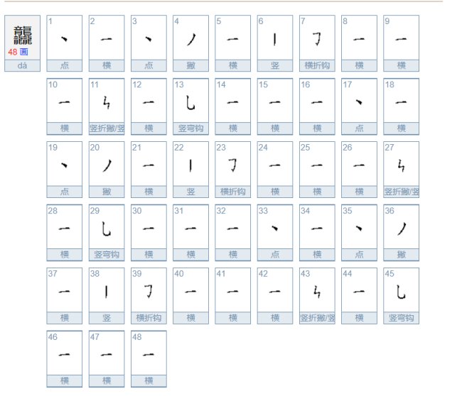 龘怎么写？怎么读啊？