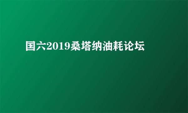 国六2019桑塔纳油耗论坛