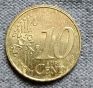 2001年10欧元铜币值多少人民币？