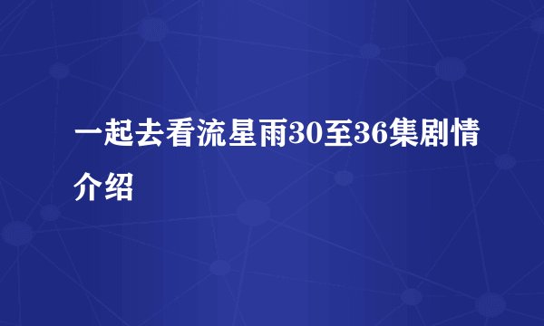 一起去看流星雨30至36集剧情介绍