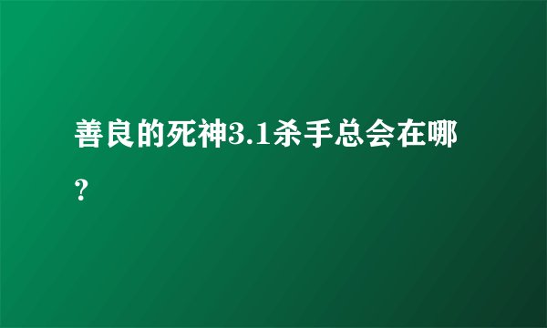 善良的死神3.1杀手总会在哪？