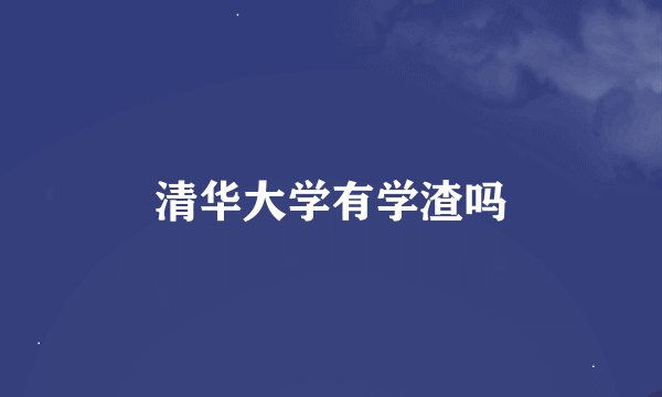 清华大学有学渣吗