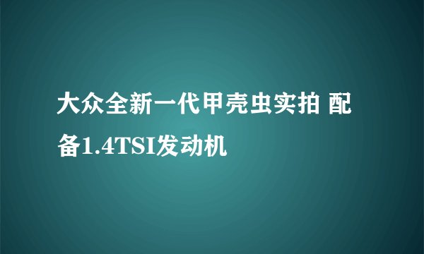 大众全新一代甲壳虫实拍 配备1.4TSI发动机
