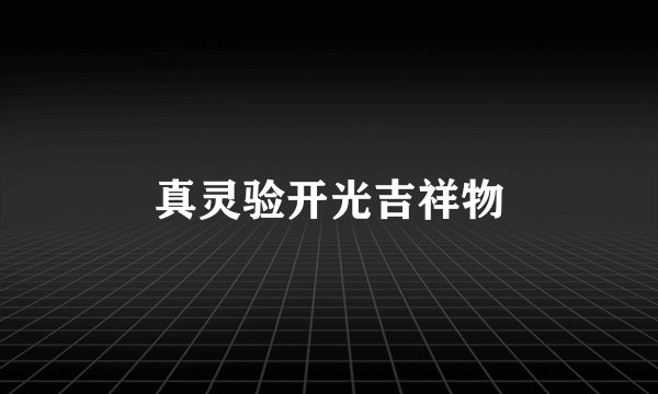 真灵验开光吉祥物