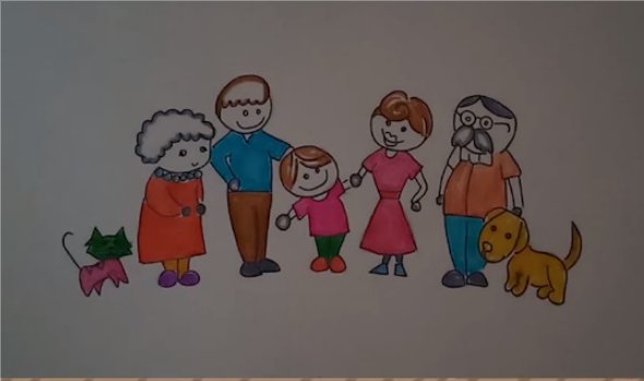 画全家福怎么画