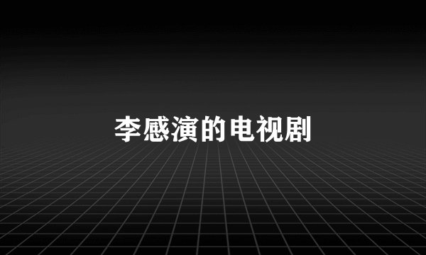 李感演的电视剧