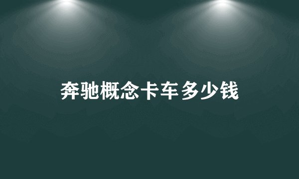 奔驰概念卡车多少钱