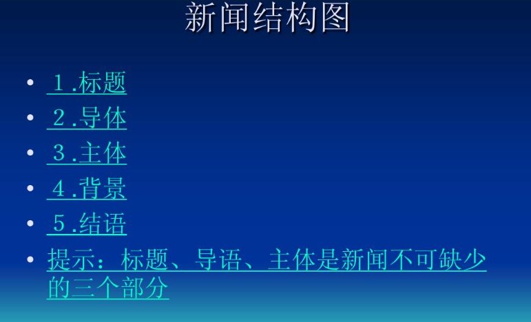 新闻的五个结构