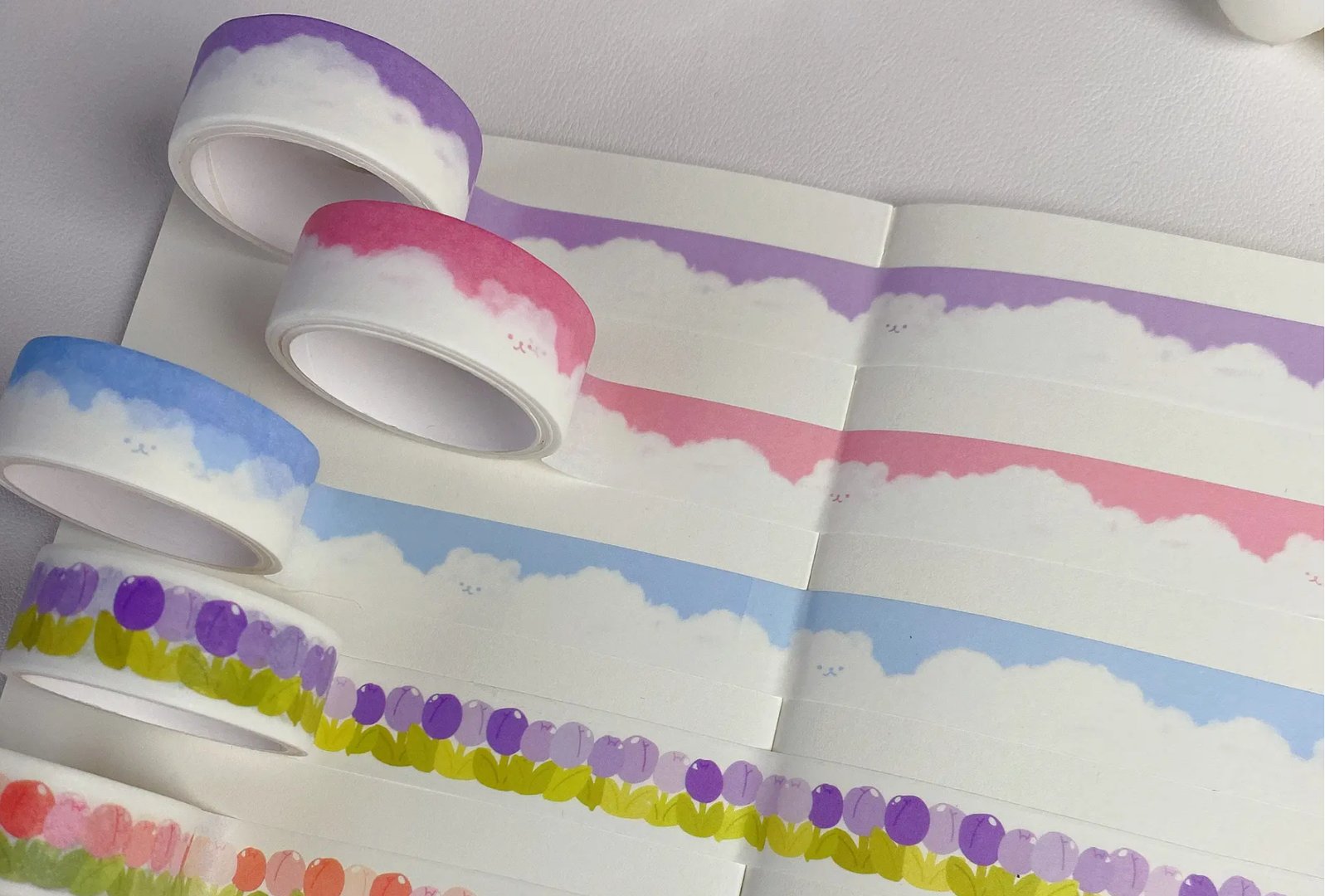 自制云朵手帐胶带教程