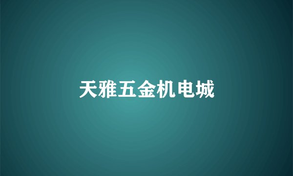 天雅五金机电城