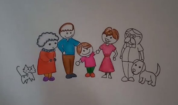 画全家福怎么画