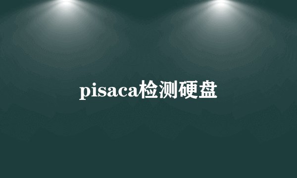 pisaca检测硬盘