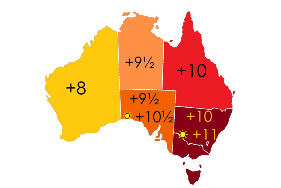澳大利亚是什么时区GMT是多少？